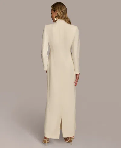 Donna Karan Crepe Coat Dress In Neutral