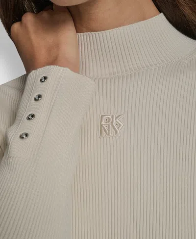 Dkny Jeans Women's Rib Long Sleeves Slim Fit Sweater In Yellow