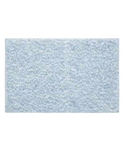 Vcny Home Heathered Memory Foam Bath Rug, 20" X 32" In Blue
