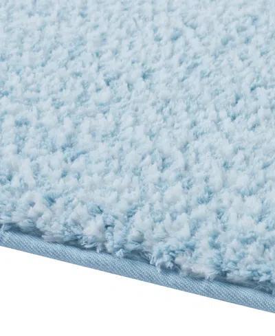 Vcny Home Heathered Memory Foam Bath Rug, 20" X 32" In Blue