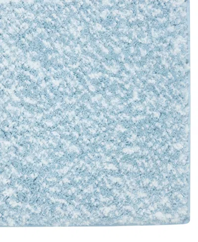 Vcny Home Heathered Memory Foam Bath Rug, 20" X 32" In Blue