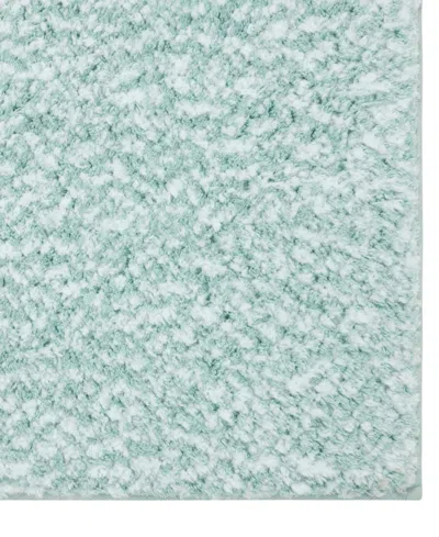 Vcny Home Heathered Memory Foam Bath Rug, 20" X 32" In Green
