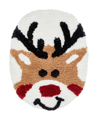 Vcny Home Reindeer Holiday Bath Rug Set, 2 Count In Multi