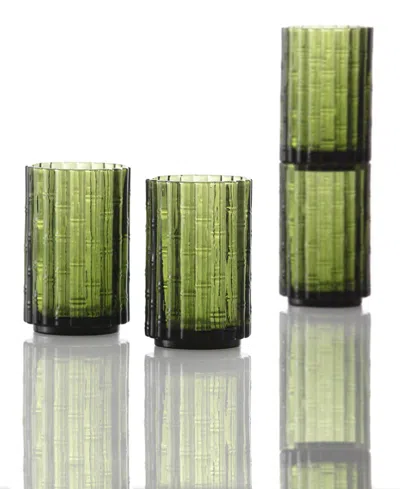 Fortessa Mahalo Iced Beverage Glasses, Set Of 4 In Green