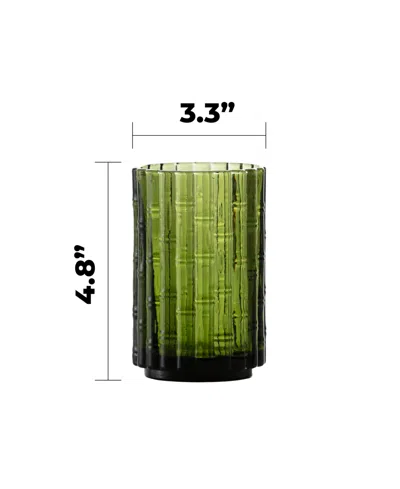 Fortessa Mahalo Iced Beverage Glasses, Set Of 4 In Green