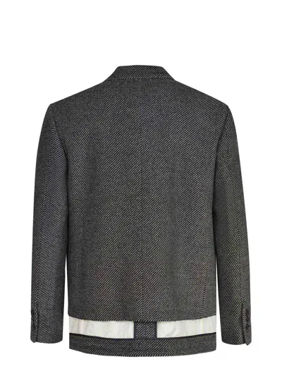 Andersson Bell Inside Out Wool Blazer In Gray