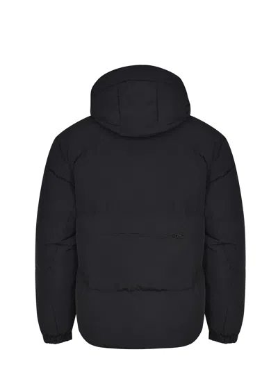 Jg1 Hooded Down Jacket Adjustable Cuffs In Black