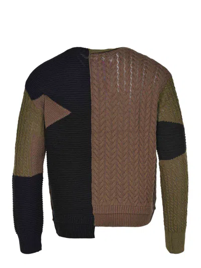 Andersson Bell Patchwork Asymmetric Jumper In Brown