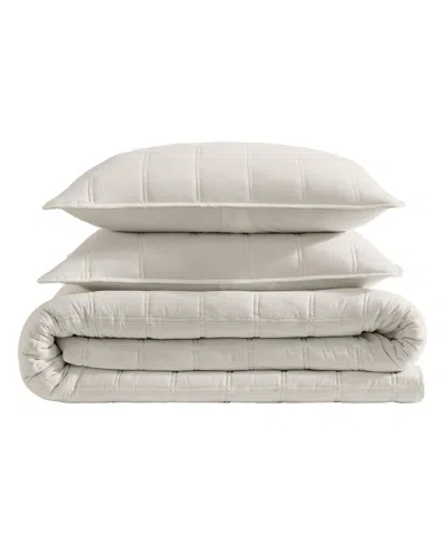 Kenneth Cole New York Solid Stonewashed 2-pc. Quilt Set, Twin In Neutral