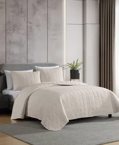 Kenneth Cole New York Solid Stonewashed 3-pc. Quilt Set, King In Neutral