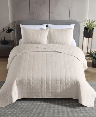 Kenneth Cole New York Solid Stonewashed 2-pc. Quilt Set, Twin In Neutral