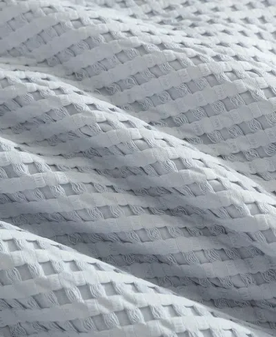 Kenneth Cole New York Solid Waffle 3-pc. Comforter Set, King In Blue