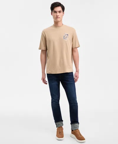 Guess Men's Embroidered Paisley Logo T-shirt In Animal Print