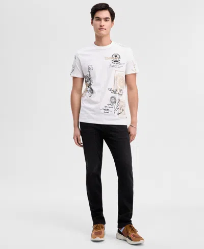 Guess Men's 1981 Postage Embroidered & Print T-shirt In Animal Print