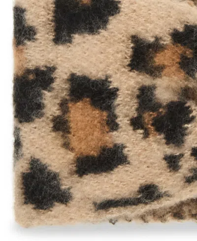 Steve Madden Women's Knit Leopard Ear Warmer In Brown