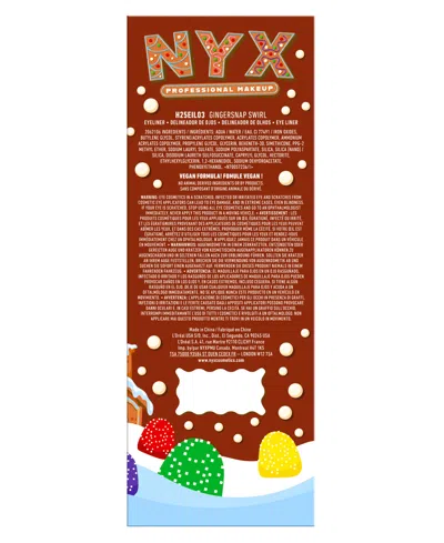 Nyx Professional Makeup Holiday Candy Swirl Liner, 0.03 Oz. In Multi