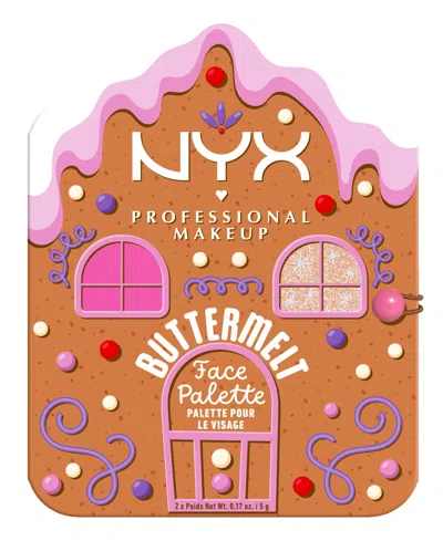 Nyx Professional Makeup Buttermelt Face Palette Blush & Highlighter Duo - Light/medium In Multi