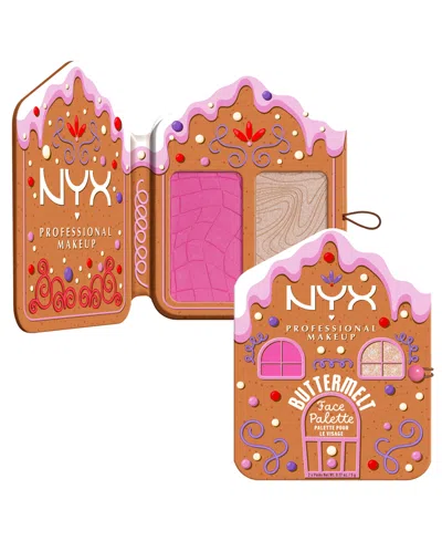 Nyx Professional Makeup Buttermelt Face Palette Blush & Highlighter Duo - Light/medium In Multi