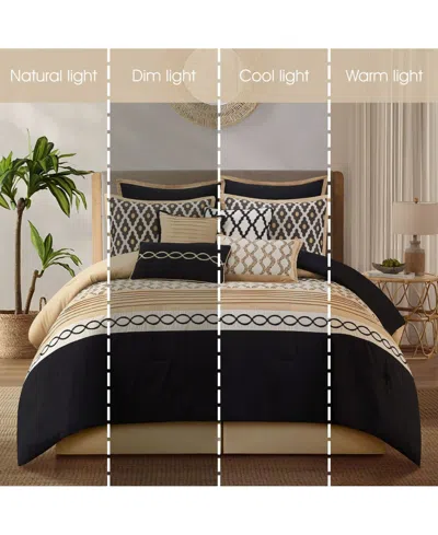 Stratford Park Caval 10-piece Comforter Set, Queen In Black