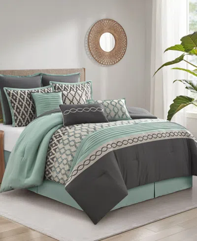 Stratford Park Caval 10-piece Comforter Set, California King In Gray