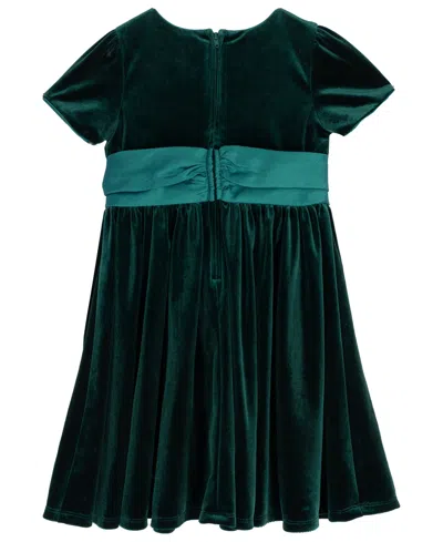 Rare Editions Girls 2t-6x Taffeta Bow Detail Dress In Green