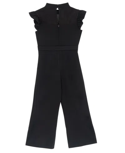 Rare Editions Girls 7-16 Self-tie Jumpsuit In Black