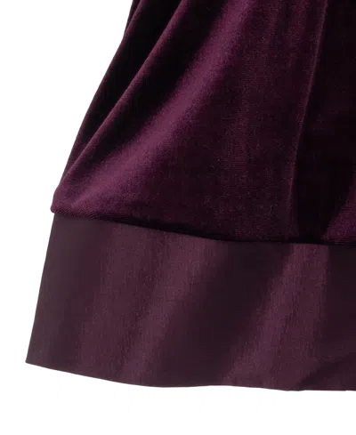 Rare Editions Baby Girls 2-piece Velvet Cap Sleeves Bodice Dress And Diaper Cover Set In Purple