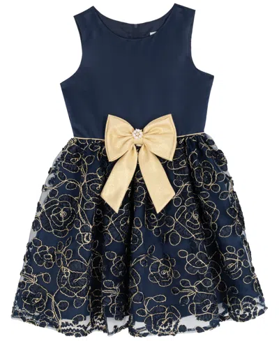 Rare Editions Girls 7-16 2-piece Sleeveless Dress And Shrug Set In Black