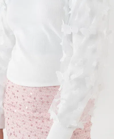 Rare Editions Girls 7-12 2-piece Top And Skirt Set In White