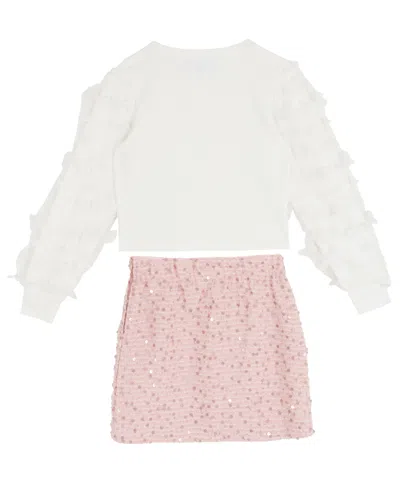 Rare Editions Girls 7-12 2-piece Top And Skirt Set In White