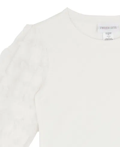 Rare Editions Girls 7-12 2-piece Top And Skirt Set In White