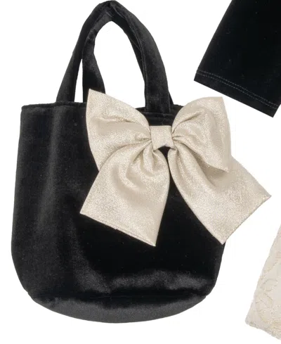 Rare Editions Girls 2t-6x Skirt Dress With Bag Set In Black