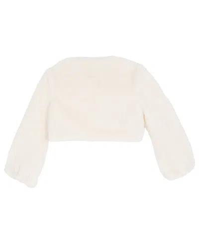 Rare Editions Girls 2t-6x Embellished Long Sleeve Jacket In White