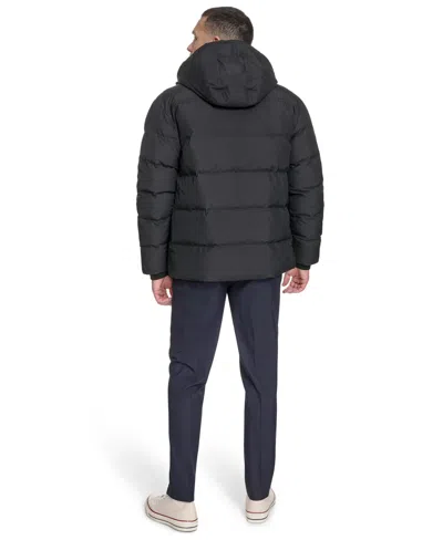 Tommy Hilfiger Men's Two Pocket Hooded Puffer Jacket In Black
