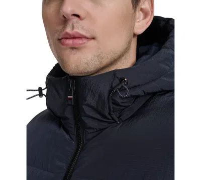 Tommy Hilfiger Men's Ribstop Snorkle Hooded Jacket In Black