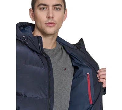Tommy Hilfiger Men's Ribstop Snorkle Hooded Jacket In Black