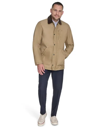 Tommy Hilfiger Men's Collared Barn Coat In Brown