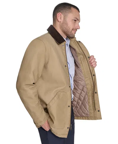 Tommy Hilfiger Men's Collared Barn Coat In Brown