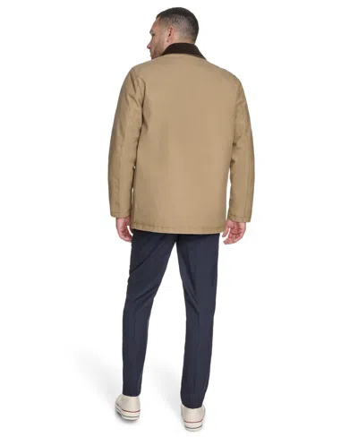 Tommy Hilfiger Men's Collared Barn Coat In Brown