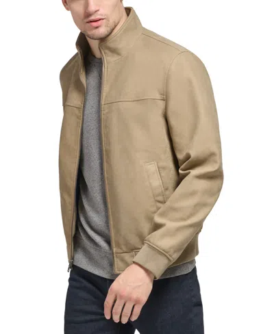 Tommy Hilfiger Men's Laydown Collar Bomber Jacket In Brown