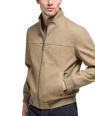 Tommy Hilfiger Men's Laydown Collar Bomber Jacket In Brown