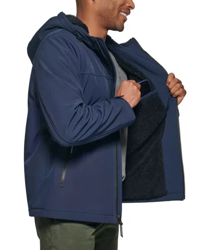 Tommy Hilfiger Men's Softshell Hooded Jacket In Blue