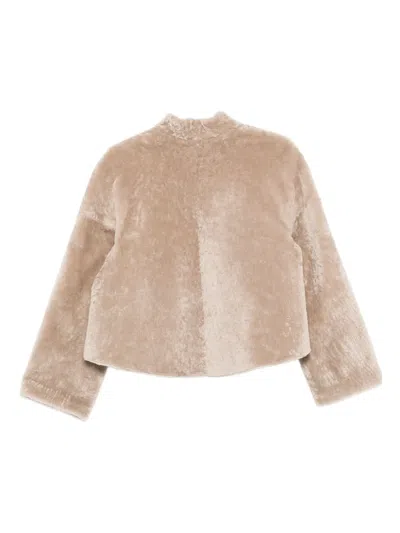 Manzoni 24 Lambskin Jacket In Neutral