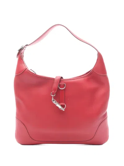 Pre-owned Hermes 2002 Trim 38 Shoulder Bag In Red