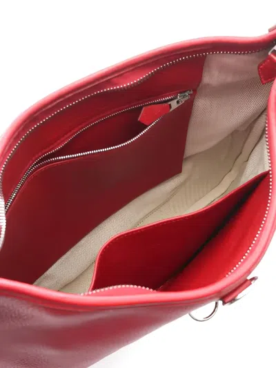 Pre-owned Hermes 2002 Trim 38 Shoulder Bag In Red