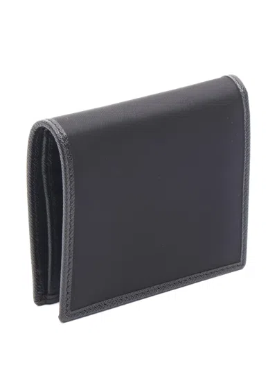 Pre-owned Prada 2020s Logo-plaque Wallet In Black
