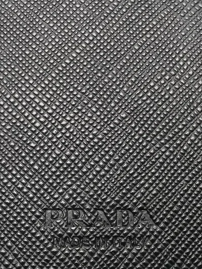 Pre-owned Prada 2020s Logo-plaque Wallet In Black