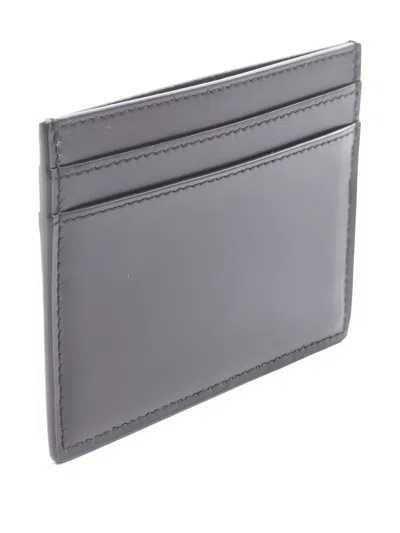 Pre-owned Saint Laurent 2020s Cassandre Logo-plaque Card Case In Black