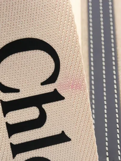 Pre-owned Chloé 2010s Medium Woody Shoulder Bag In Neutral