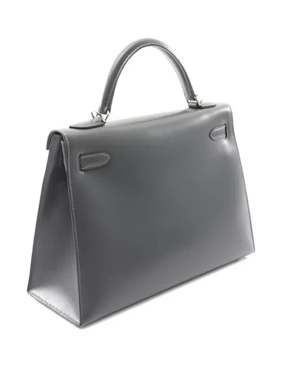 Pre-owned Hermes 2000 Kelly 32 Handbag In Gray